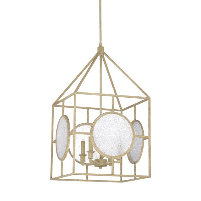 Mid-Century Modern Duxberry Lantern - Aged White For Sale - Image 3 of 3