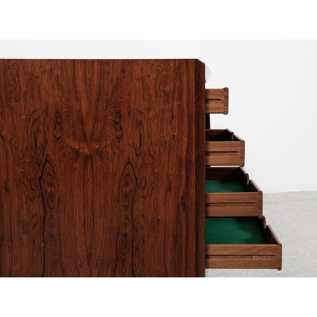 Wood Midcentury Modern Danish Sideboard in Rosewood by Svend Aage Madsen for HP Hansen, 1960s For Sale - Image 7 of 13