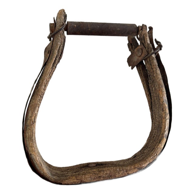 1880s Antique Western Horse Saddle Stirrup, Single For Sale