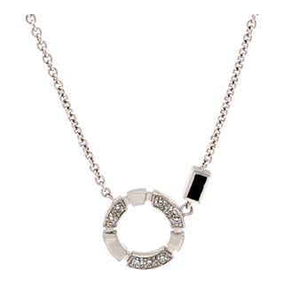 Canturi 18ct White Gold Regina Necklace 0.25ct 6.2g For Sale