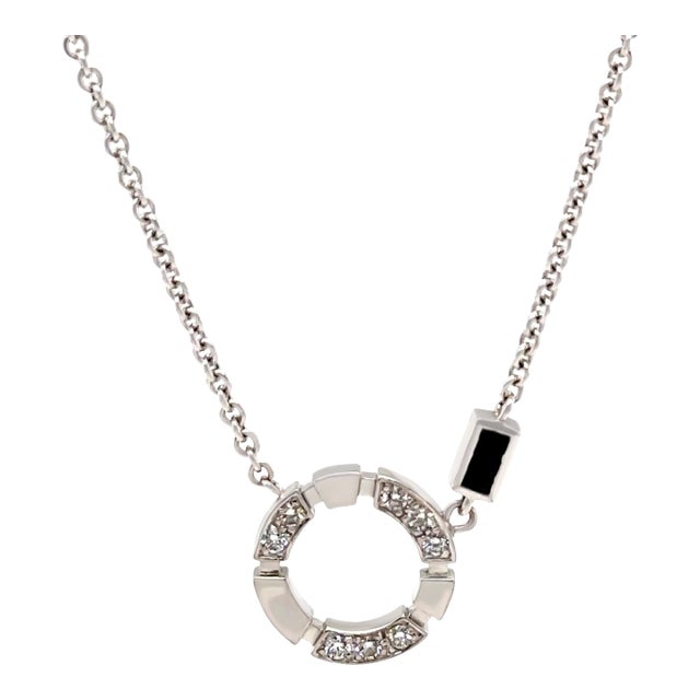 Canturi 18ct White Gold Regina Necklace 0.25ct 6.2g For Sale