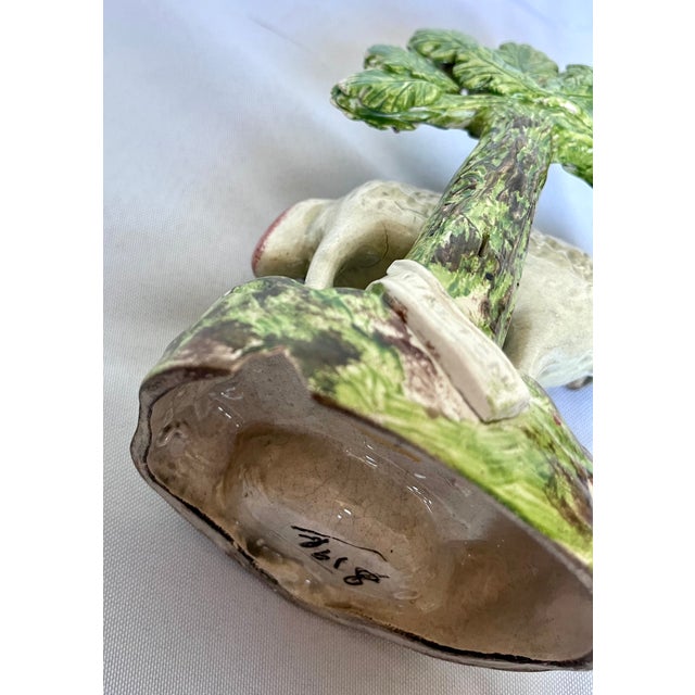 Antique Early 1800s English Walton Staffordshire Pearlware Sheep & Ram Figures - A Pair For Sale - Image 9 of 15