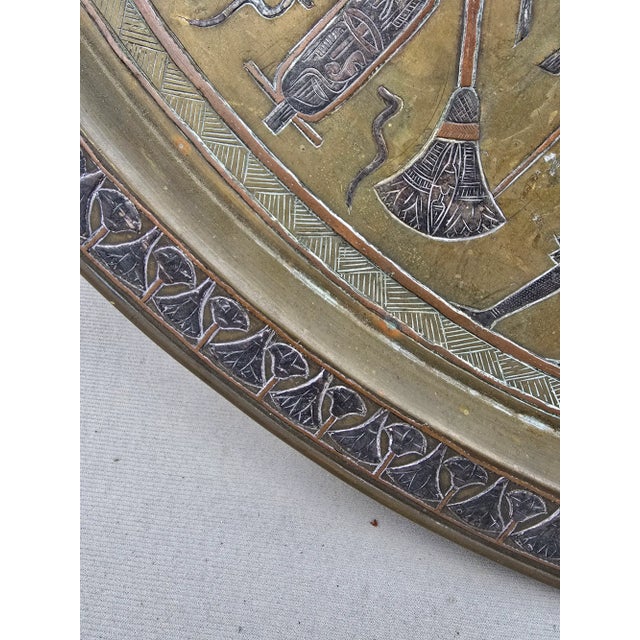 Metal Vintage Egyptian Revival Tray For Sale - Image 7 of 7