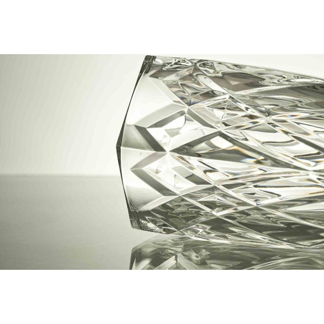 1970s Vintage Italian Crystal Glass Vase, 1970s For Sale - Image 5 of 6