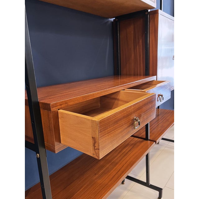 Wooden Two Modules Bookcase, 1960s For Sale - Image 4 of 13
