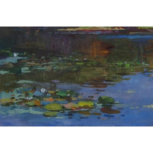 Vintage Impressionism River Oil Painting, Ukrainian Art, 1970s 79-119 For Sale - Image 4 of 6