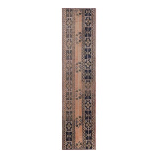 Mid 20th Century Brown Turkish Stair Runner 2'4'' X 10' For Sale