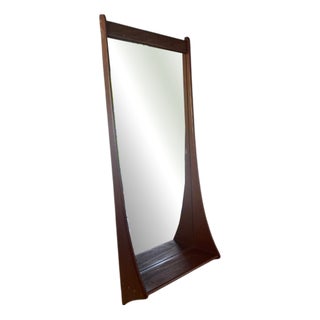 Vintage Danish Teak Mirror with Shelf, 1960 For Sale