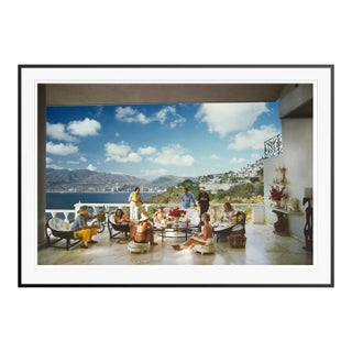 Guests at Villa Nirvana 1978 by Slim Aarons Black Framed C-Print For Sale