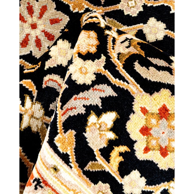 Textile Mogul, One-of-a-Kind Hand-Knotted Runner Rug - Black, 2' 6" x 11' 10" For Sale - Image 7 of 8