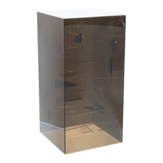 Vintage Lucite Acrylic Postmodern Table Pedestal Sculpture For Sale