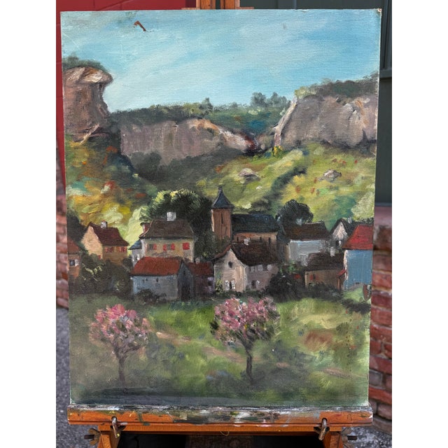 1960's Plein Air Oil Painting on Canvas - Unknown Artist For Sale - Image 4 of 11