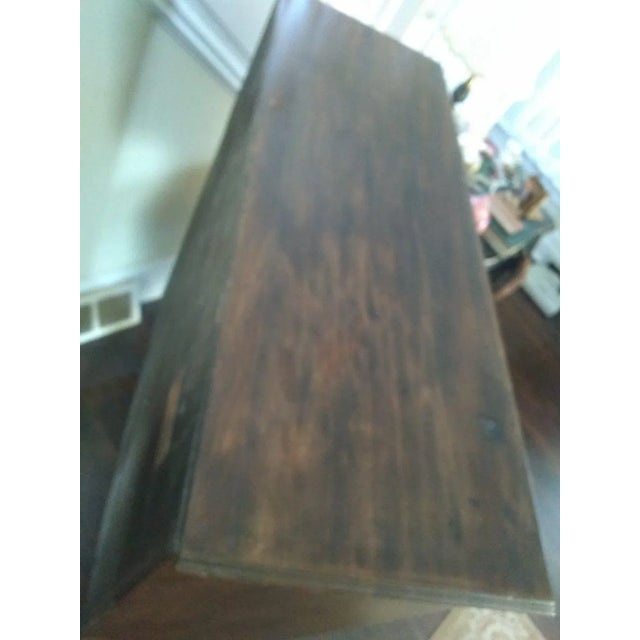 Early 1900s Century M. Bott Furniture Co English Tudor Glass and Fretwork Door and Drawer China Cabinet For Sale - Image 9 of 11