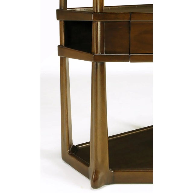Brown Uncommon Harold M. Schwartz Trapezoidal Side Table for Romweber For Sale - Image 8 of 11