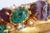 Hattie Carnegie 1950s Hattie Carnegie Wide Goldtone Bangle With Large Stones For Sale - Image 4 of 6