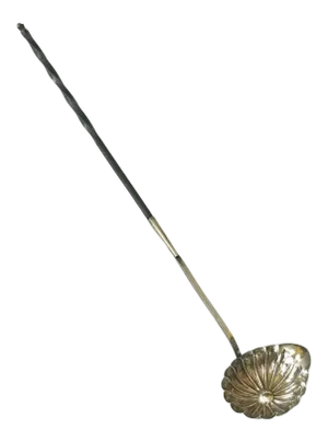 Antique French Silver Toddy Ladle 18th Century Hallmark 950 Pure Sterling