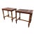 Estudio Taller Corongo Tooled Leather Top Side Tables, Vintage For Sale