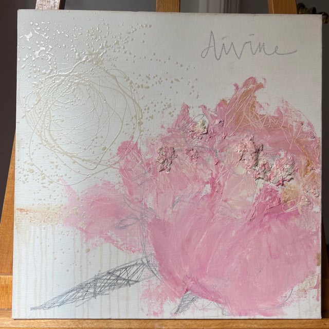 American school oil on canvas abstract modern by Irish American artist O’Rourke