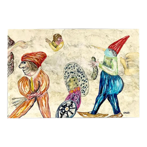Ramon Carulla, Cuban Art Abstract Oil Painting Latin American Ramon Carulla Surrealist Folk Art