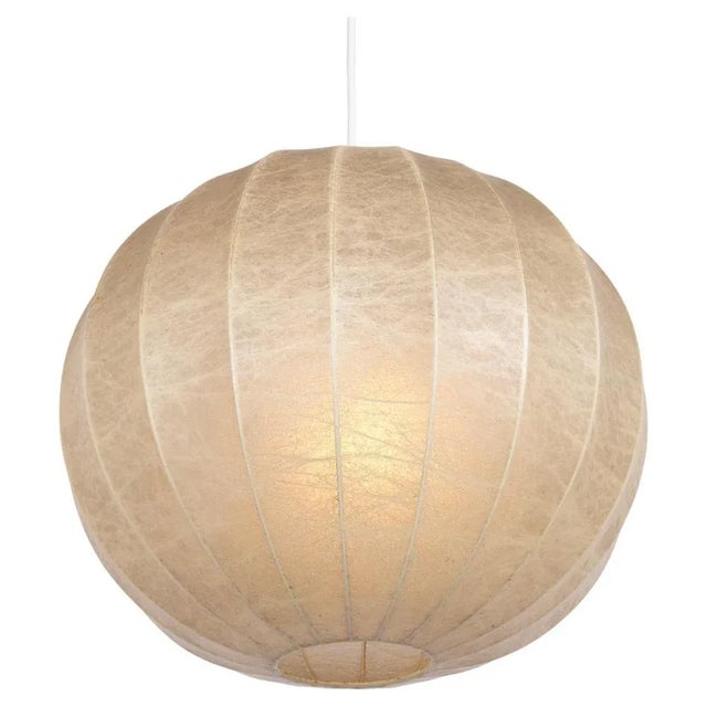 Mid-Century German Cocoon Pendant Lamp from Goldkant Leuchten, 1960s For Sale - Image 9 of 9