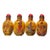 Set of 4 Antique Yellow Glass Snuff Bottles With Four Beauties, 480g Total For Sale