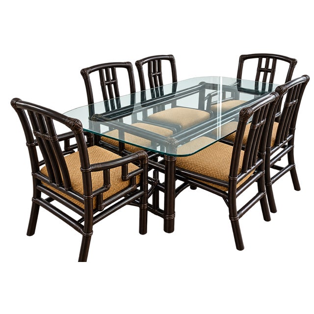 Offered is an iconic Ficks Reed by John Wisner dining set. This set is part of their Far Horizons Collection which remains...