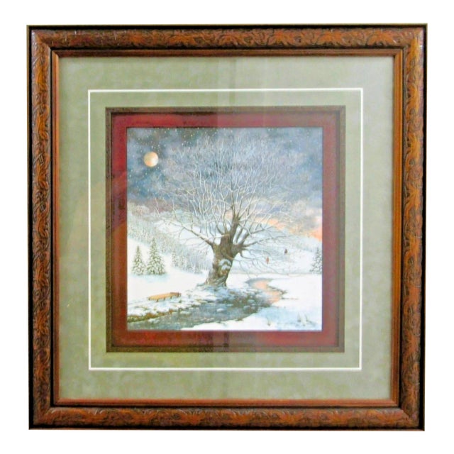 1990s Teresa Pennington Plott Creek Tree in Winter Giclee Print Numbered Ap10/30 Coa For Sale
