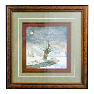 1990s Teresa Pennington Plott Creek Tree in Winter Giclee Print Numbered Ap10/30 Coa
