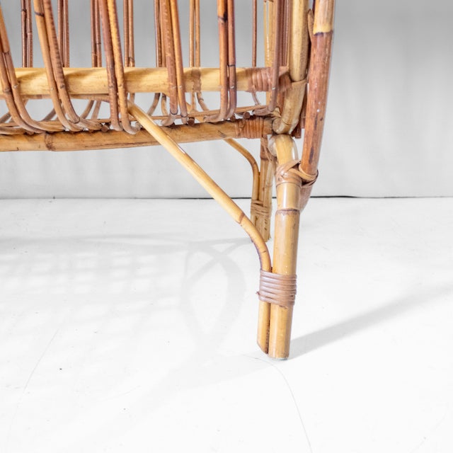 Mid-Century Modern Bamboo Baby Cradle, Italy, 1960s For Sale - Image 11 of 16