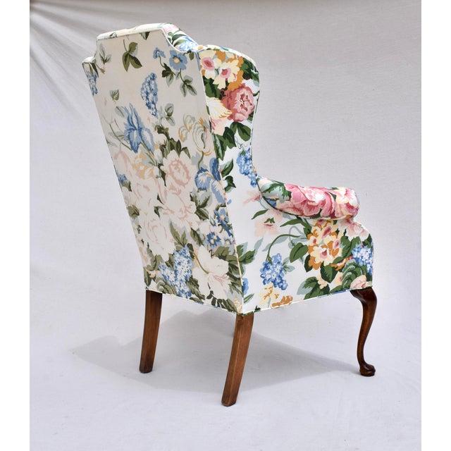 Small Scale Chintz Floral Wingback Chair by Lee Industries Chairish