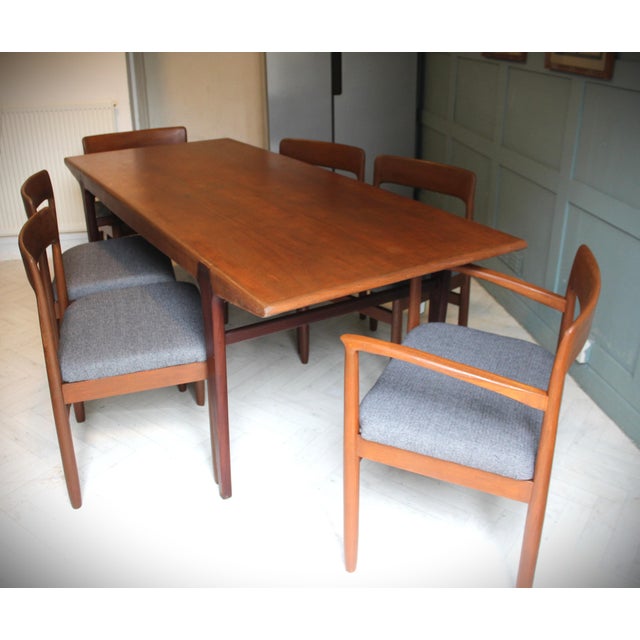 Mid-Century Table and Chairs Set attributed to John Herbert for A Younger Ltd ,1960s, Set of 7 For Sale - Image 10 of 18