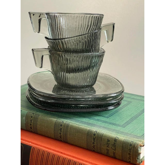 Vintage Grey Textured Expresso Mugs Set- 6 Pieces For Sale In Jacksonville, FL - Image 6 of 8