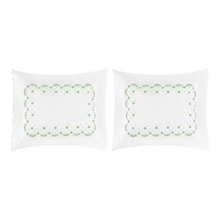Meadow Standard Sham in Green - a Pair For Sale