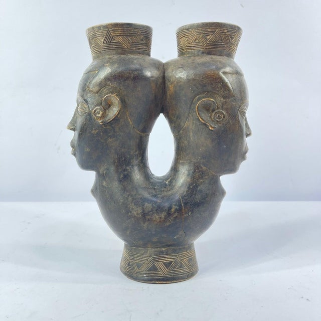 Wood Early 20th Century Twin Kuba Cup MATTER COLLECTION For Sale - Image 7 of 11