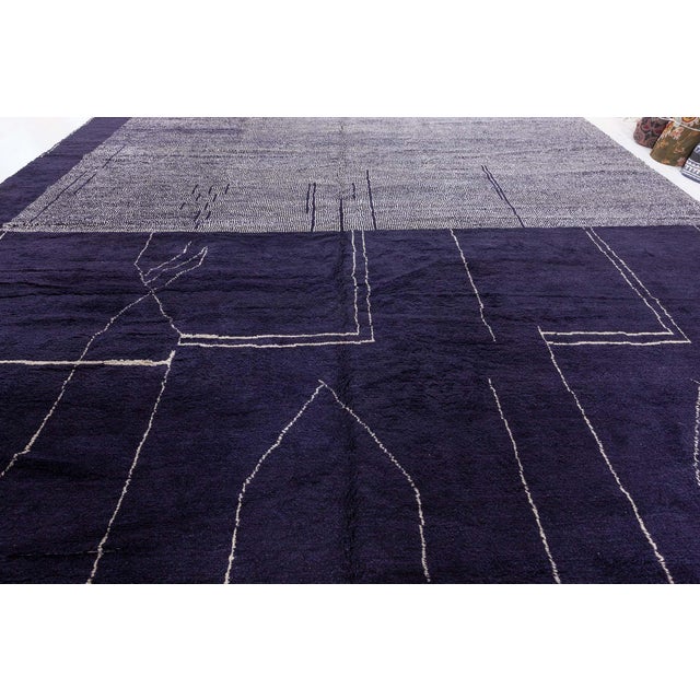 Modern Moroccan "Building Blocks" Hand-Knotted Wool Rug by Doris Leslie Blau For Sale - Image 4 of 8