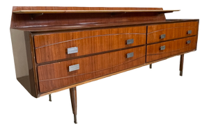 Wooden Sideboard with Marble Shelf, 1950s