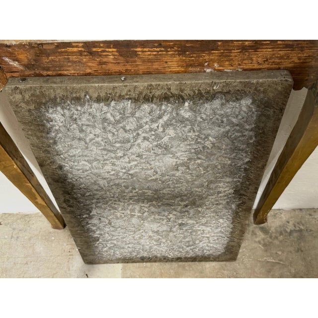 Near 18th Century Italian Neoclassical Gilt & Polychromed Marble Tables - a Pair For Sale - Image 12 of 12