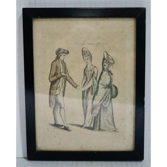 J. P. Malcolm, Fashion Illustrations, Lithograph Prints, 1808, Set of 5 For Sale - Image 3 of 17
