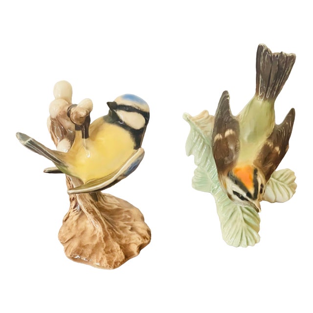 Two Vintage Goebel Germany Porcelain Birds Figurines For Sale