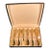 Vintage Tancraft Janis Collection 24k Gold Plated Cheese Spreaders Set of 6 in Orig. Box MCM For Sale