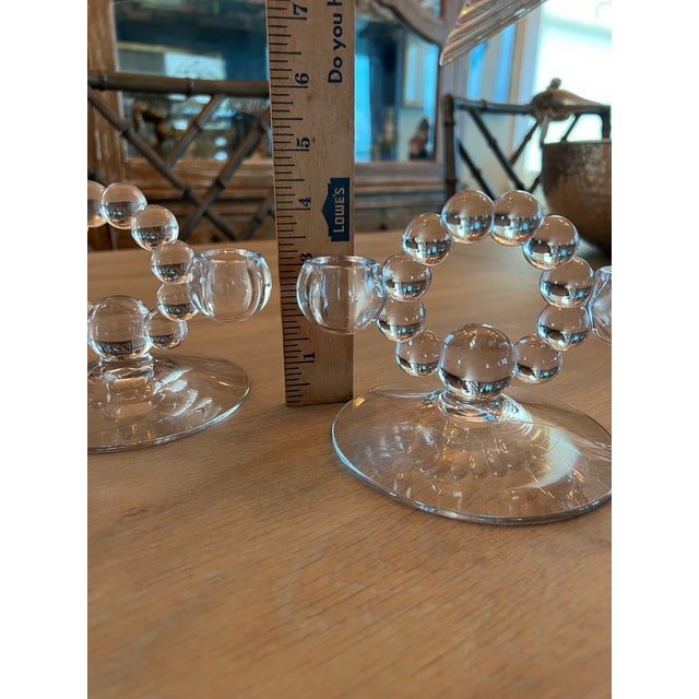 Mid-Century Modern Imperial Glass Candlewick Double Candleholders - a Pair For Sale - Image 3 of 11