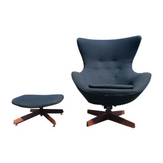Adrian Pearsall for Craft Egg Chair & Ottoman For Sale