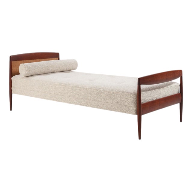 Scandinavian Daybed in Teak and Cane, Denmark, 1960 For Sale