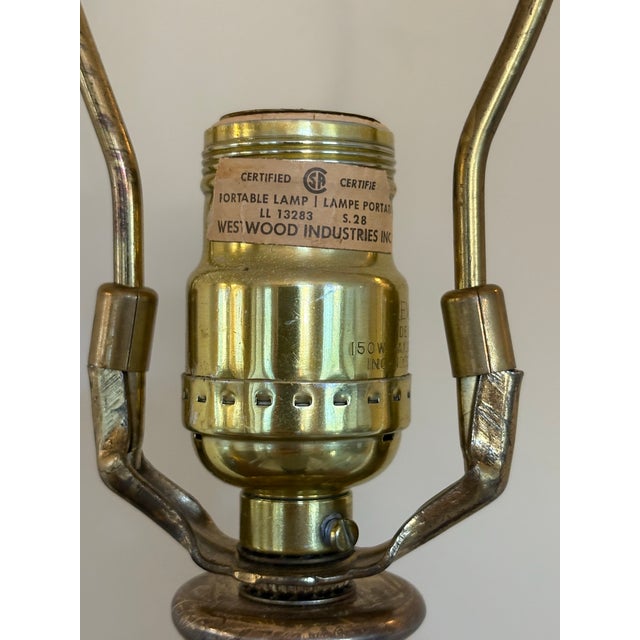 Metal Mid 20th Century Rare Mid-Century Modern Hollywood Regency Bronze and Brass Lamp From Westwood Industries For Sale - Image 7 of 10