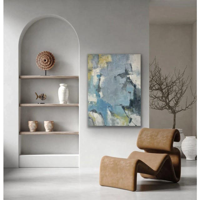 Wood Contemporary Abstract Original Oil Painting For Sale - Image 7 of 12