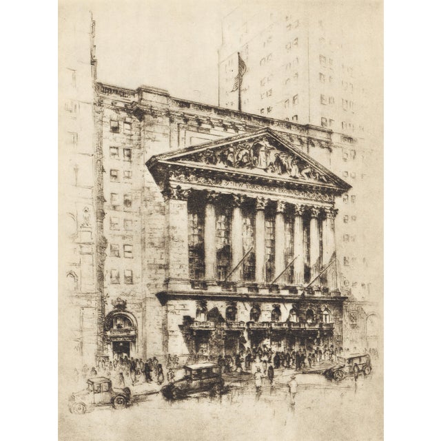 Limited edition (1526/2050) copper plate intaglio etching from "New York in Etchings" by Anton Schutz. Printed by the...