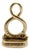 Early 19th Century 14k Gold Georgian Double Dolphin Fob With Bloodstone Cartouche For Sale