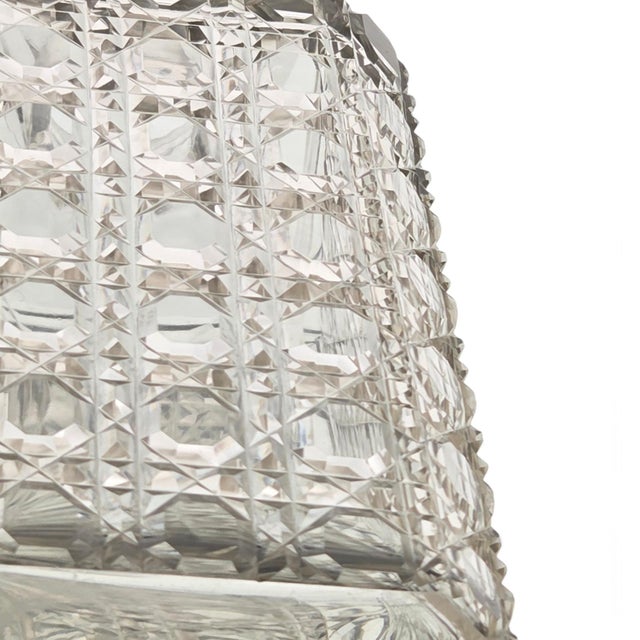 Antique 1890s American Cut Glass Square Decanter - Met Museum Exact Match Twin For Sale - Image 12 of 15