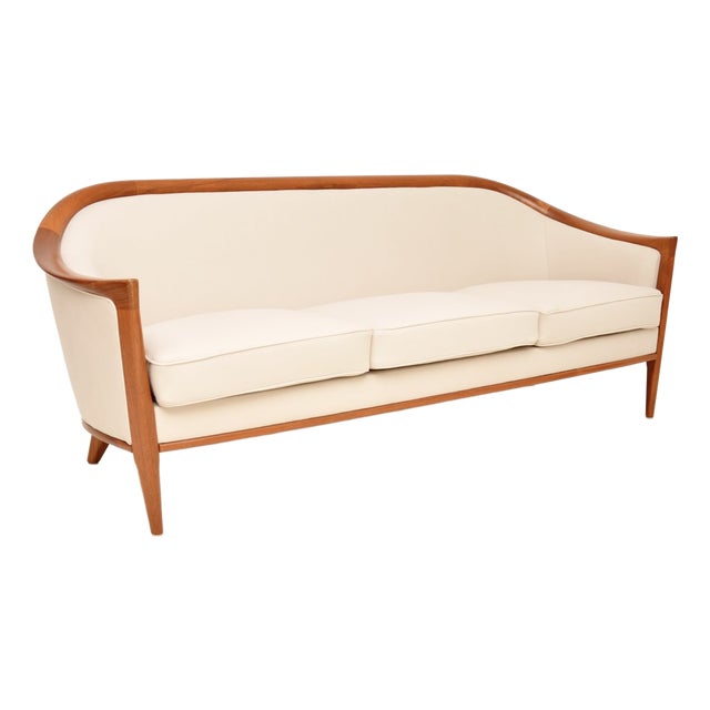 Vintage Swedish Teak Sofa attributed to Bertil Fridhagen, 1960s For Sale