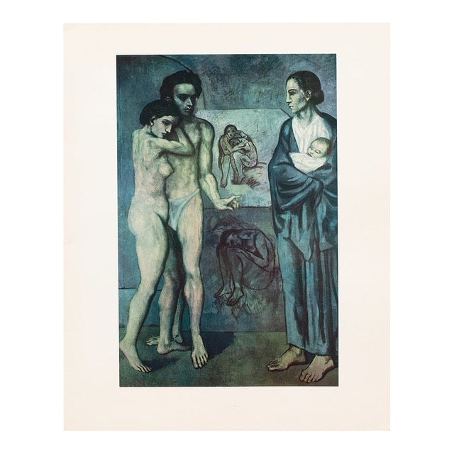 1952 After Pablo Picasso "La Vie", Period Full-Color Print For Sale
